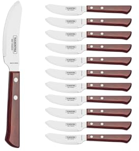 Tramontina - Couteau à Pizza Rouge 21cm. INOX et technobois. X 12