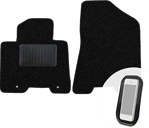 moto-MOLTICO Vorne Fußmatten Auto Velours Autoteppiche Schwarz Automatten Set 2-teilig passend für Kia Sportage IV Hyundai Tucson III 2015-2020