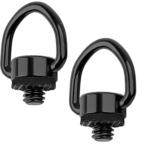 Rigych 2 Pezzi D-ring Cinghie Fotocamera Viti 1/4 Adattatore Vite in Acciaio Inox per Screwek Treppiede, Tracolla e Cinghia a Mano