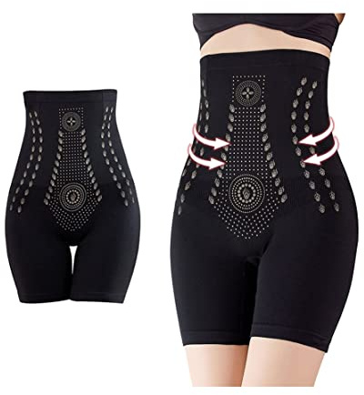2 PCS Unique Fiber Restoration Shaper, Graphene Honeycomb Body Shaping Briefs, Body Shaping Briefs, High-Waisted Infrared Negative Oxygen Ion Burning Tummy Body Sculpting Panties (2XL, Skin Color)