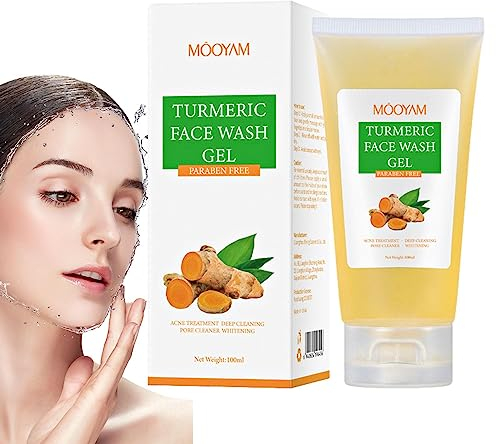 Kurkuma Gesichtsreiniger, Täglich feuchtigkeitsspendende Gesichtsreiniger, 100 ml beruhigendes Reinigungsöl Beruhigendes Gesichtsreiniger, beruhigendes Gesichtsreiniger, für die Trendhaut, Povanjer