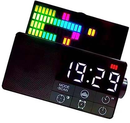 PartyKindom Digitaler Wecker Mit Ukw-Radio Kabellosem Lautsprecher USB Und Aux-Eingang Fürs Schlafzimmer Als Wecker Mit Schlummerfunktion Nutzbar