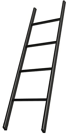 Etagenleiter, multifunktionale Bettleiter, für Zuhause, Treppen, Dach, Lager, Bett, Schlafsaal und Hochbett, bis zu 137 kg Tragkraft, mit Gummi-Fußpolstern (Größe: 150 cm/59,1 Zoll)
