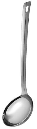 Stainless Steel Soup Ladle, Kitchen Cooking ladle,13 Metal Ladles, Durable Cooking Spoon Utensil- Long Handle and Ample Bowl Capacity Perfect for Stirring, Serving Soups, Heavy Duty Dishware Safe