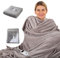 Sensio Home Luxury Heated Throw Fast Heat Up Electric Blanket, Warm Cosy Flannel Fleece, 10 Heat Settings, Timer and Overheat Protection, Machine Washable, Digital Remote, Grey