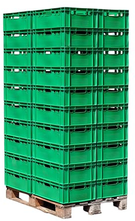 Logiplast Palette E2 Kisten 60x40x20 Fleischkiste Lagerkiste Metzgerkiste - 40 Stück in grün