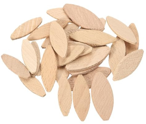 sourcing map 300Pcs Wood Joiner Biscuits, 45x16x3.8mm/54x19x3.8mm/57x24x3.8mm Woodworking Biscuits Joiner Accessories for Carpenters and DIY Projects