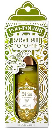 Pourri Raumduft-Spray fürs Bad - WC-Duft zur Präventiv-Anwendung - Bad-Lufterfrischer und Spray mit essenziellen Ölen und Balsam Bum Duft - sperrt Gerüche unter Wasser ein - 1 x 59 ml