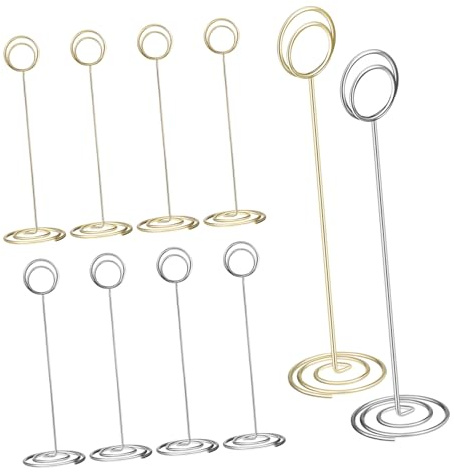 LIFKOME 10piezas Porta Tarjetas De Ubicación Portatarjetas De Mesa Soporte Para Números De Mesa Portatarjetas De Ubicación Decoración De Fiestas y Bodas