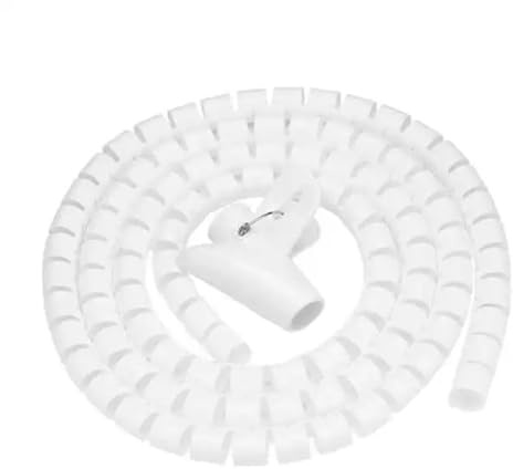 Spiralkabeln är viken 1 meter spiralformad kabelbindare, flerfärgad, 16-42 mm innerdiameter med klämma(WHITE,22mmX1meter)