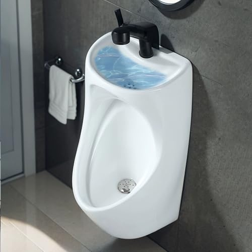 Orinatoio in ceramica con rubinetto retrattile e lavaggio a mano, design a prova di fuoriuscite per uso commerciale in hotel e centri commerciali