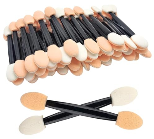 YIPFEN Set di 20 pennelli per ombretto, strumenti professionali per il trucco, pennello doppio per sopracciglia per un'applicazione precisa, sfumatura e contouring.