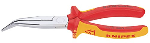 Draper 34056 Knipex Angled Long Nose Pliers (200mm), Multi-Colour