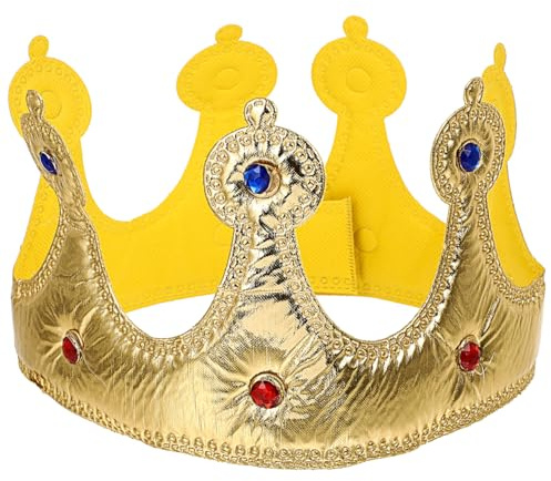 Toyvian Foulard Couronne Avec Strass Chapeau Anniversaire Enfant En Tissu Doré Pour Célébrations Inoubliables Fête D'anniversaire Mariage Photo Promotionnelle (Doré)