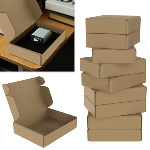 UISEBRT 20 pièces de cartons d'emballage, boîte pliante en carton ondulé pour envoi de marchandises, boîte cadeau, carton maxi-lettre brun, boîte à documents pour l'envoi de petites marchandises