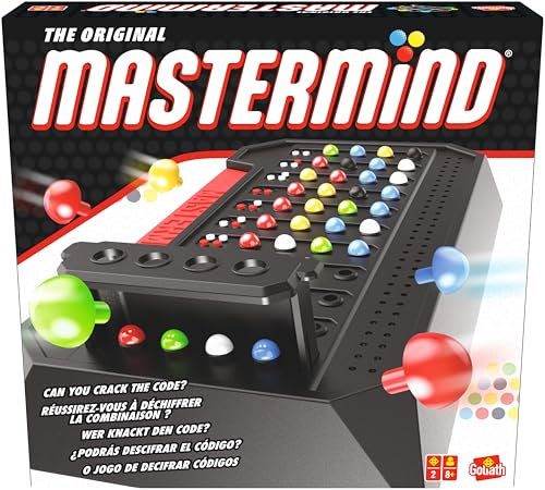 Goliath - Mastermind Original - Jeu de Société Classique pour Adultes et Enfants Dès 8 Ans - Jeu de Stratégie, de Déduction et de Logique - Déchiffrez Le Code Secret - pour 2 Joueurs - 20 Min