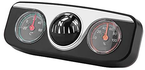 Qiilu 3-in-1 Auto-Truck Dash Mount Kompass Navigationsrichtung Thermometer Hygrometer