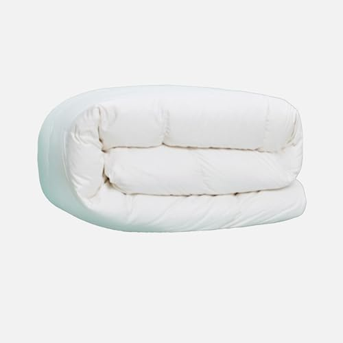 Highland Feather Hungarian White Goose Down Comforter Duvet Insert 850 Fill Power Fluffy 700 Thread Count Duvet Ultra-Soft Cotton Light Breathable Manufactured in Canada