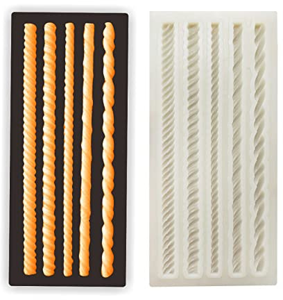 Silicone Rope Cake Fondant Sugarcraft Border Decor Mold Chocolate Mould DIY | Cupcake Topper Decorating Tool Gumpaste Clay Pastry DIY Sugar Craft Resin Molds