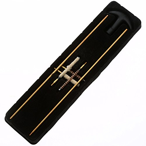 Hicello Set di pulizia per pistole, 177 (4,5 mm) e .22 (5,5 mm) per fucili/pistole spazzole per fucili ad aria compressa