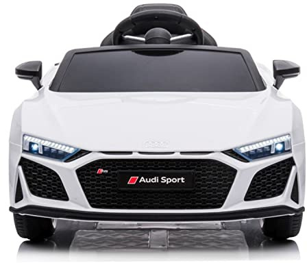 BC BABY COCHES - Coche ELÉCTRICO NIÑOS con Mando Audi R8 Spyder 12V - Coches De Batería 12v, Música por Bluetooth, Mando Teledirigido para Padres, Iluminación LED.