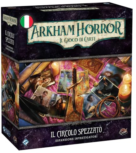 Asmodee - Arkham Horror Das Kartenspiel: Der gebrochene Kreis - Ermittlererweiterung, italienische Ausgabe