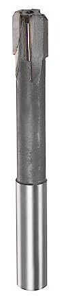 sourcing map Hartmetall Reibahle 14.5 mm, 4 Schneidig, H8/H7 Genauigkeit, Sandstrahlbeschichtung Maschinenreibahle für Metall Holz Loch Reiben, Gerade Nut Hochgeschwindigkeitsstahl Werkzeug
