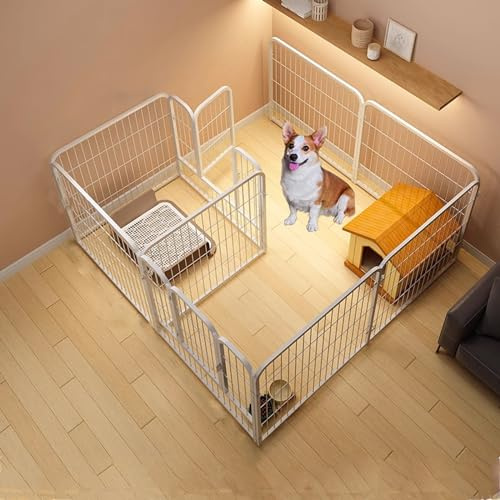 beaka Welpenauslauf - Flexibel Und Faltbar Welpenlaufstall - Laufstall Hund Automatische Verriegelung, Welpengitter Für Drinnen Und Draußen，Leicht Zu Montieren (Size : 120 * 120 * 70cm)
