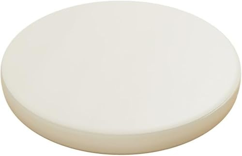 Haklein Sitzkissen aus PU-Leder, rund, Memory-Schaum, rutschfest, weich, Fenstermatte, Tatami-Matte, Hocker, Sitzpolster für Wohnzimmer, Terrasse, Garten (Durchmesser 40 cm, Beige)