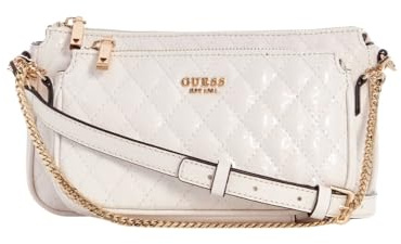 GUESS Yarmilla Double Pouch Crossbody White