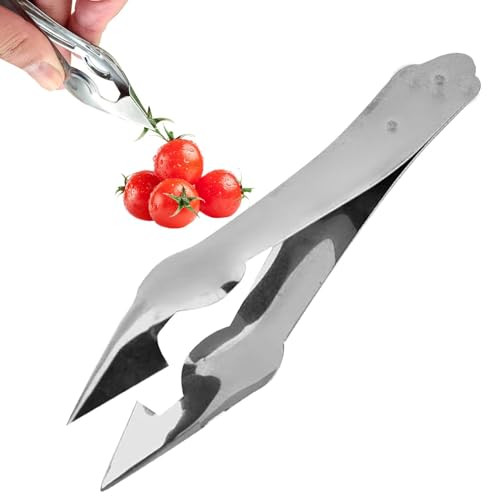 Removedor de tallos multifuncional para verduras y verduras, pinza, pelador de ojos, pelador de fresas, removedor de tallos de hoja de tomate portátil de acero inoxidable, herramienta de pelador de
