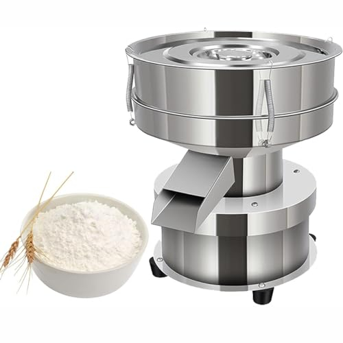 GYQSSD Tamiz De Harina Eléctrico, Máquina De Filtrado De Tamiz Vibratorio, Máquina Tamizadora De Polvo Automática para Sésamo, Polvo Y Partículas, con Un Tamiz De Acero Inoxidable,220V-15CM