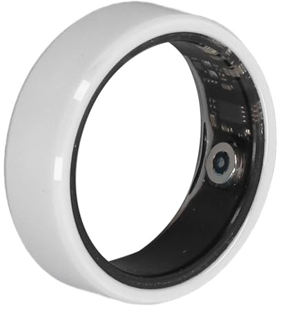 Smart Ring, Bluetooth Keramisk Rostfritt Stål Sömnövervakning Health Tracker, IP68 Vattentät Uppladdningsbar Fitness Tracker med APP (Innerdiameter 19,9 mm)