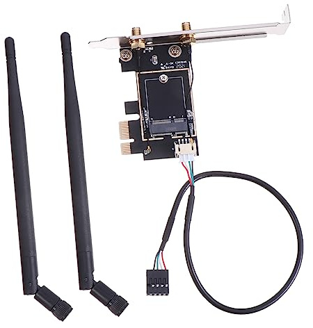 OSALADI Tarjetas WiFi Pcie Componentes De Computadora Adaptador Inalámbrico Resistente para Hogar y Oficina