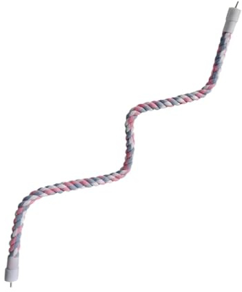 Baoblaze Vogelseil-Sitzstange, Papageien-Kletterseil, Hängender Papageienständer, Käfigzubehör, Papageien-Stehseil für Sittiche, Wellensittiche, 92 cm