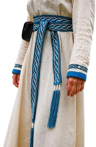 Leonardo Carbone® Unisex Wikinger Gürtel Elina - Mittelalter Kleidung für Männer und Damen, LARP-Kleidung, Karneval, Cosplay, Hobbit Kostüm - 100% Baumwolle