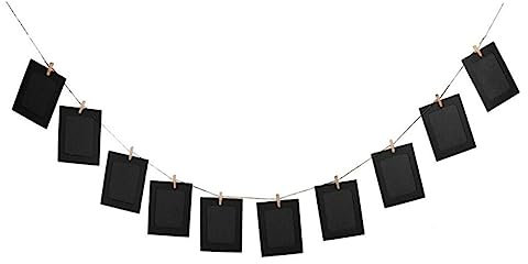 Alipis 10 Stück 7 Zoll Retro-fotorahmen Aus Kraftpapier mit Schwarzer Schnur und Clips für Dekorationen und Kunstprojekte