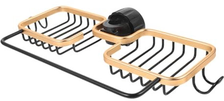 VOSAREA Kitchen Sink Storage Rack Aluminum Sponge Holder Faucet Soap Rack for Dishcloth Sink Organizer Accessories
