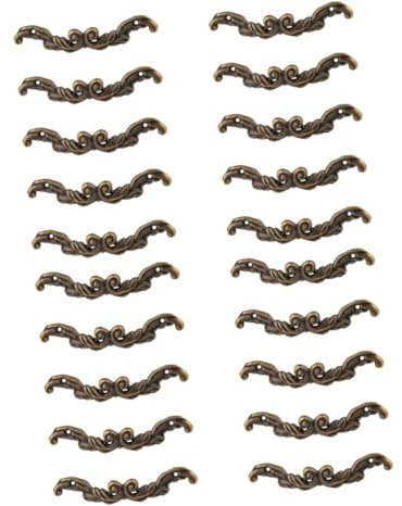 Artibetter 20pezzi Maniglie Vintage Per Stile Antico Maniglie Forma Di Sopracciglio Per Mobili Accessori Per Armadi e Comò Facili Da Installare Design Chic Per Casa e Ufficio