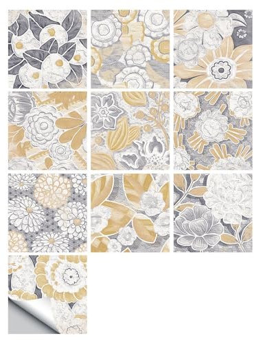 20 PCS Fliesenaufkleber Selbstklebende,Einfache Farbe,marokkanischer Stil,Fliesen Fliesenaufkleber für Bad und Küche Deko Wasserfest Fliesen Aufkleber,10x10cm