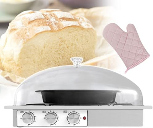 HCAUYNN Macchina per La Fermentazione del Pane di Grande capacità, con Coperchio Trasparente, Tazza Umidificante, Griglia, umidità E Temperatura Regolabili,01-220V