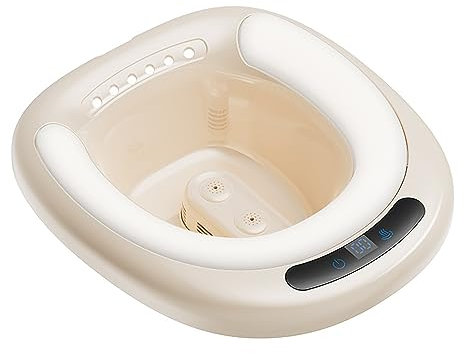 KHYTEBV Sitz Bath Tub Over The Toilet, Foldable Squat Free Sitz Bath Sitz Bath for Toilet Seat for Toilet Bidet Attachment Fits Universal Toilets FO