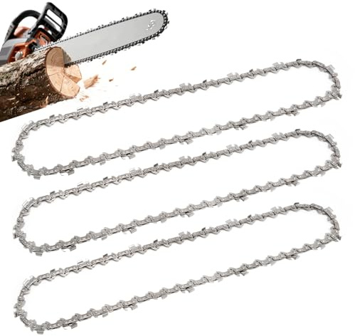MospdyGear 3Pcs Chainsaw Chain 3/8 LP Pitch, 050 (1.3 mm) Gauge for 14 (35cm) Bar 52 Drive Links Low-Kickback Chainsaw Chain, Replacement for Husqvarna 137 142 243