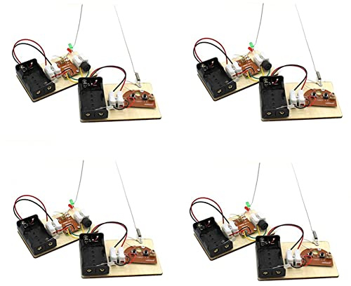 Remingtape 4 kits de , aprendizaje de código Morse, construcción de telégrafos, experimento con circuitos eléctricos, kit de electricidad (sin batería)