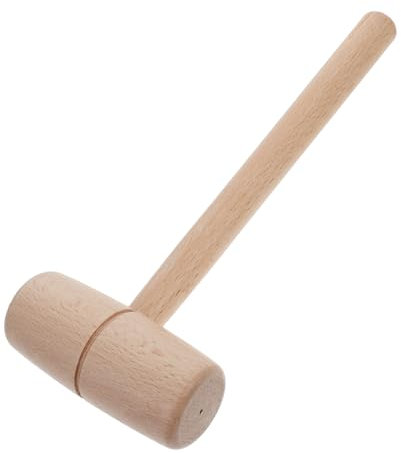jojofuny Beech Hammer Wood Mallet Craft Hammer for Leathercraft Accessories Small Mallet for Carving DIY Leathercraft