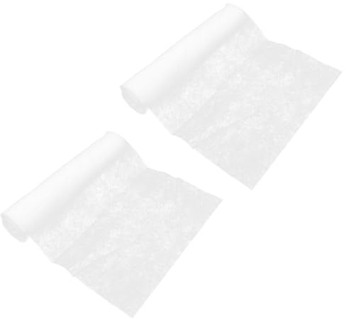 CLISPEED 2 Rolls Kitchen Range Hood Filter Papers for Cooker Hood Oil Filtration and Space Saving Features, Non-woven Fabric Material, 10 Meters Per Roll, for Kitchen Use