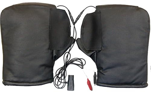 Duroecsain Gants de guidon de moto | Électrique étanche thermique – Poignées de moto Manchons chauffants – Pour moto, excursions, voyages, temps froid, hiver, neige, motoneige, moto tout-terrain