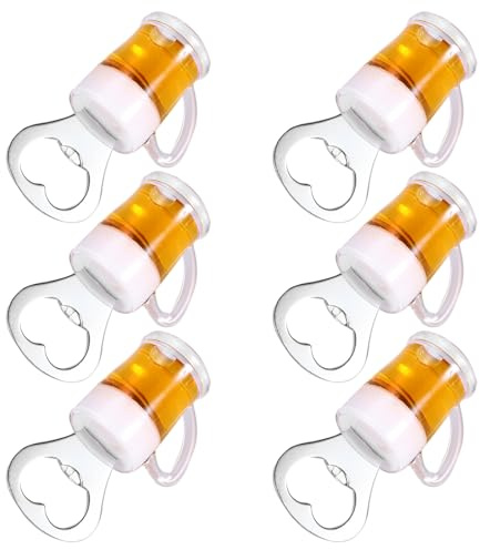 CIYODO 6 Piezas Abrebotellas Magnético Diseño Europeo de Jarra de Cerveza Abridor Multifuncional para Botellas con Imán para Frigorífico para Bar Hogar y Camping