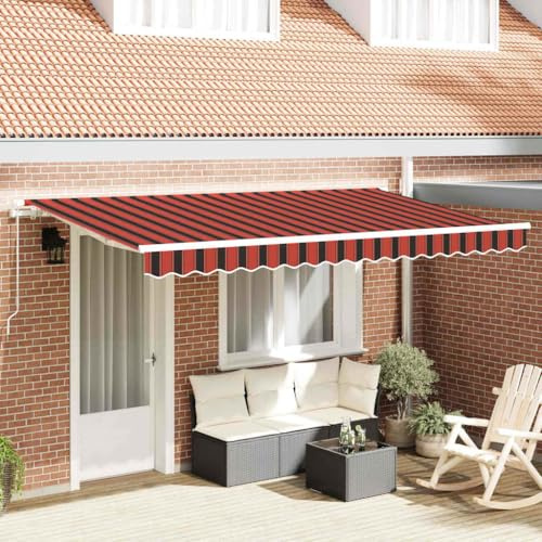 Toldo vertical para exterior, toldo retráctil multicolor 400 x 200 cm, protección contra el viento para balcón y jardín