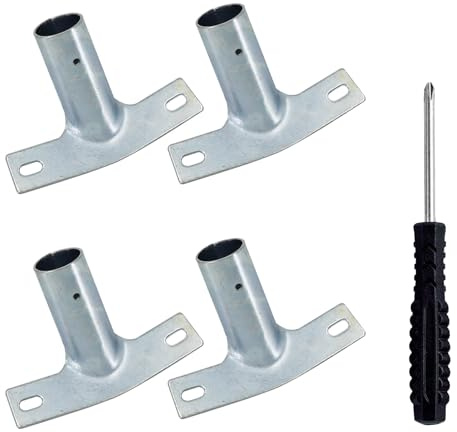 SXSYGZOA 4 pezzi supporto per scopa con viti e cacciavite, supporto per manico da 23 – 24 mm per supporto universale in metallo